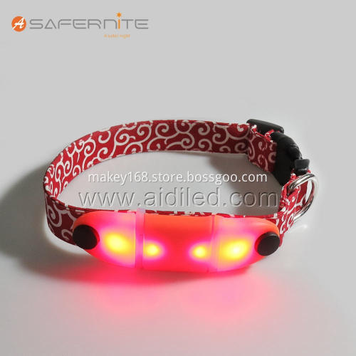 Brightness Free Attach Silicone Nylon Led Dog Collar